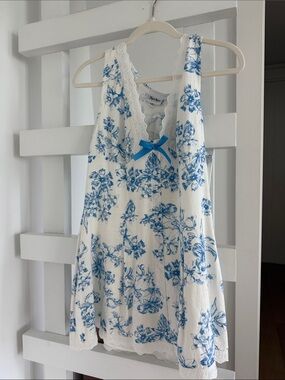 EDITE MODE Dress / M / WHITE BLUE FLORAL